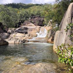 boulders at emerald creek falls