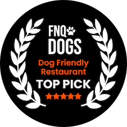 FNQ Dogs dog friendly restaurant badge
